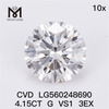 4.15CT G VS1 3EX CVD diamante de laboratório IGI