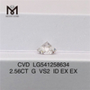 Preço de atacado de diamante redondo feito em laboratório de 2,56 ct G à venda