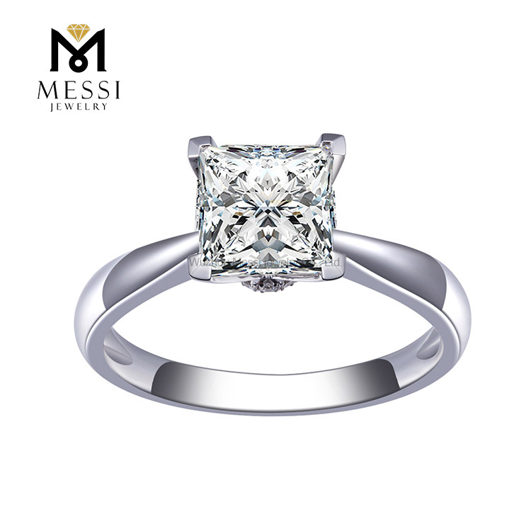 Venda imperdível anel de noivado de pedra de diamante grande de luxo para mulheres
