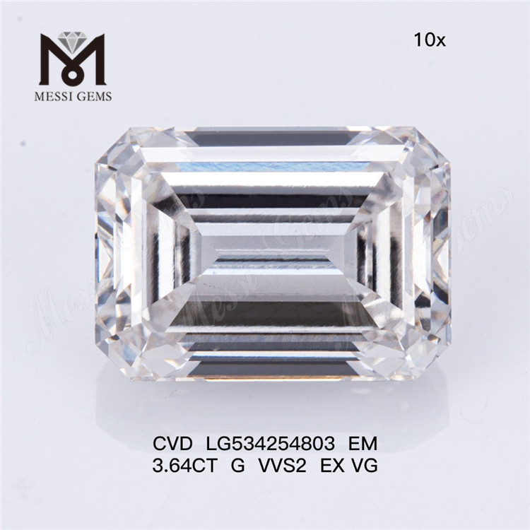 3.64CT G VVS2 EX VG EM melhores diamantes de laboratório online CVD LG534254803