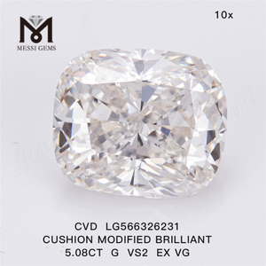 5.08CT G VS2 EX VG CUSHION diamante artificial preço CVD LG566326231
