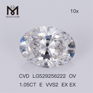 1,05ct E VVS2 EX EX OV Diamante Sintético CVD