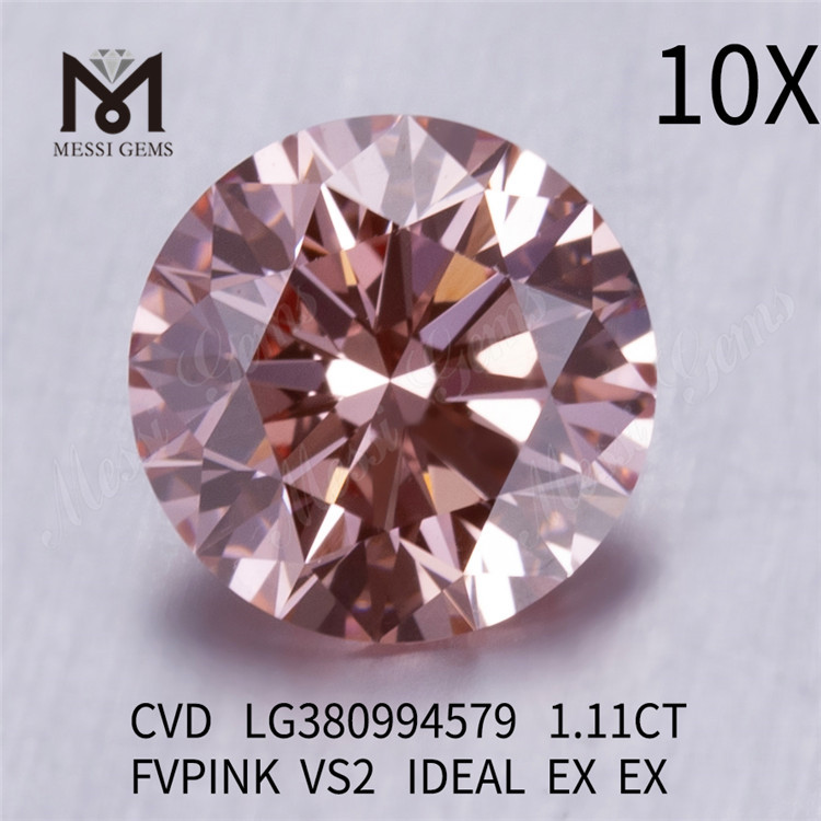 1.11CT FIPINK VS2 CVD diamante fabricantes de diamantes cultivados em laboratório IGI LG380994579