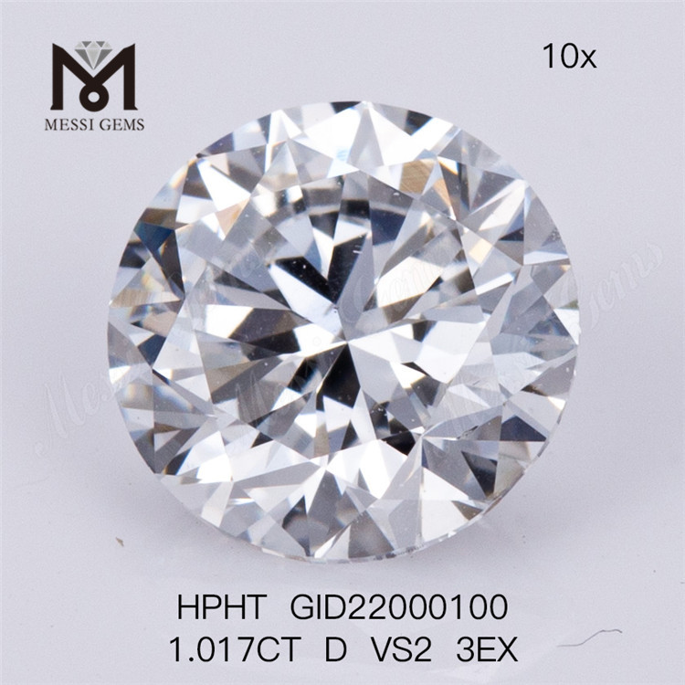 1.017CT D VS2 3EX Diamantes de laboratório soltos redondos Diamantes de laboratório soltos brancos