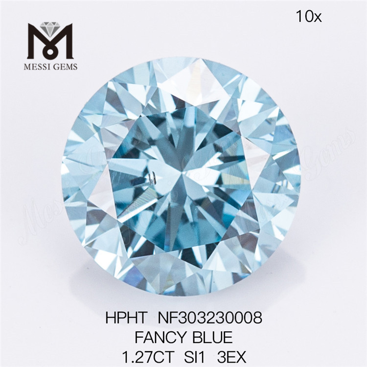 1,27 ct si1 3ex fantasia azul diamantes coloridos cultivados em laboratório hpht NF303230008