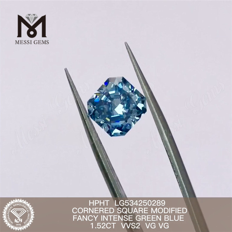 1.52CT VVS Green Blue Loose lab Diamonds HPHT Lab Grown Diamonds À venda LG534250289