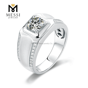 Jóias masculinas de prata 925 de alta qualidade anéis moissanite anel para homem