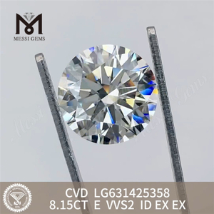 8.15CT E VVS2 ID diamantes fabricados soltos CVD LG631425358丨Messigems