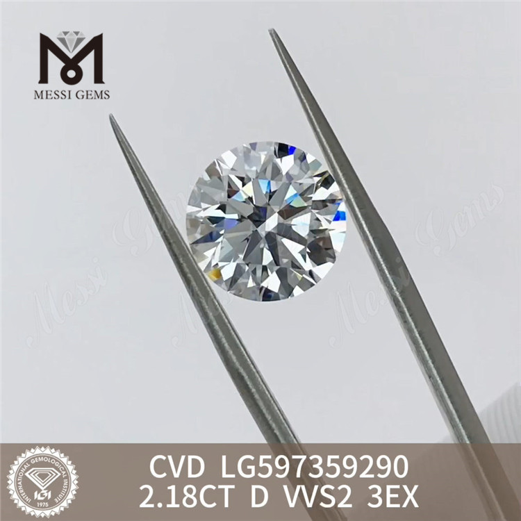 2.18CT D VVS2 3EX deslumbrante Vvs Cvd Lab Grown Diamond Preço LG597359290 
