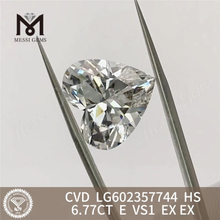 6.77CT E VS1 EX EX 6ct cvd formato de coração de diamante solto LG602357744丨Messigems