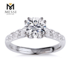 Anel de diamante de ouro real 18k Design personalizado alianças de casamento modernas para mulheres