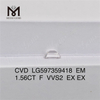 Diamantes certificados 1.56CT F VVS2 EM IGI Elegance Shapes丨Messigems LG597359418