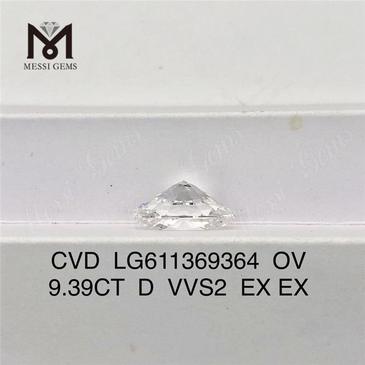 O laboratório 9.39CT criou diamantes OV D VVS2 LG611369364丨Messigems