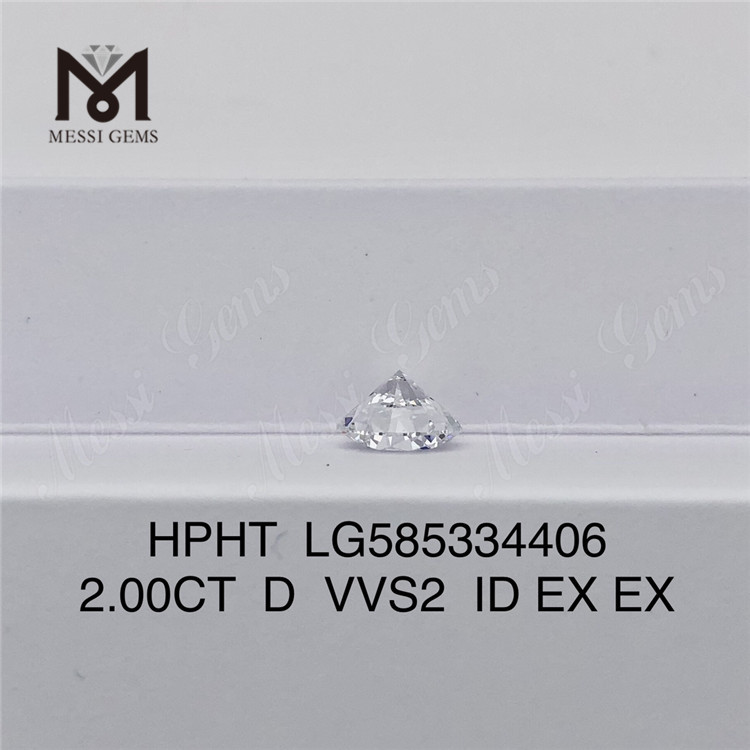 2.00CT D VVS2 ID diamantes tratados hpht HPHT LG585334406 brilho丨Messigems