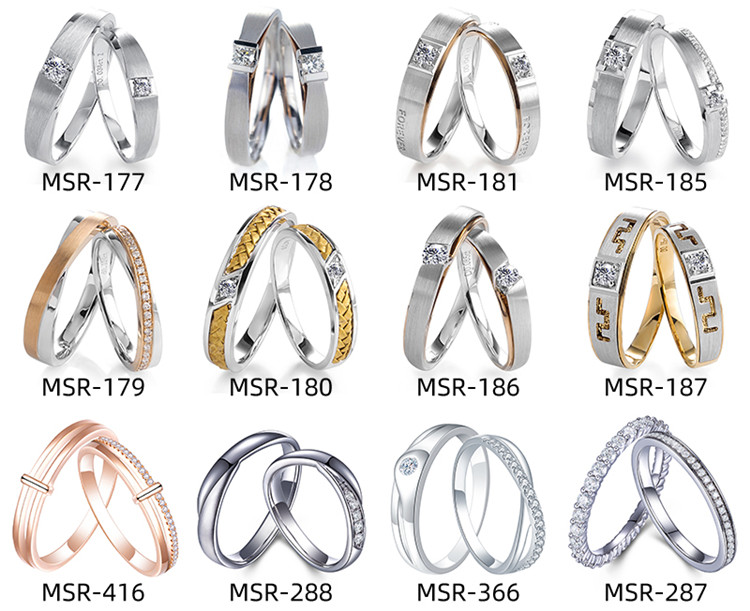 Design de moda 14k 18k anel de casamento de diamante cultivado em laboratório