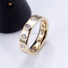 Anéis de diamante em formato redondo em ouro amarelo 18k, estilo fashion, produzidos em laboratório