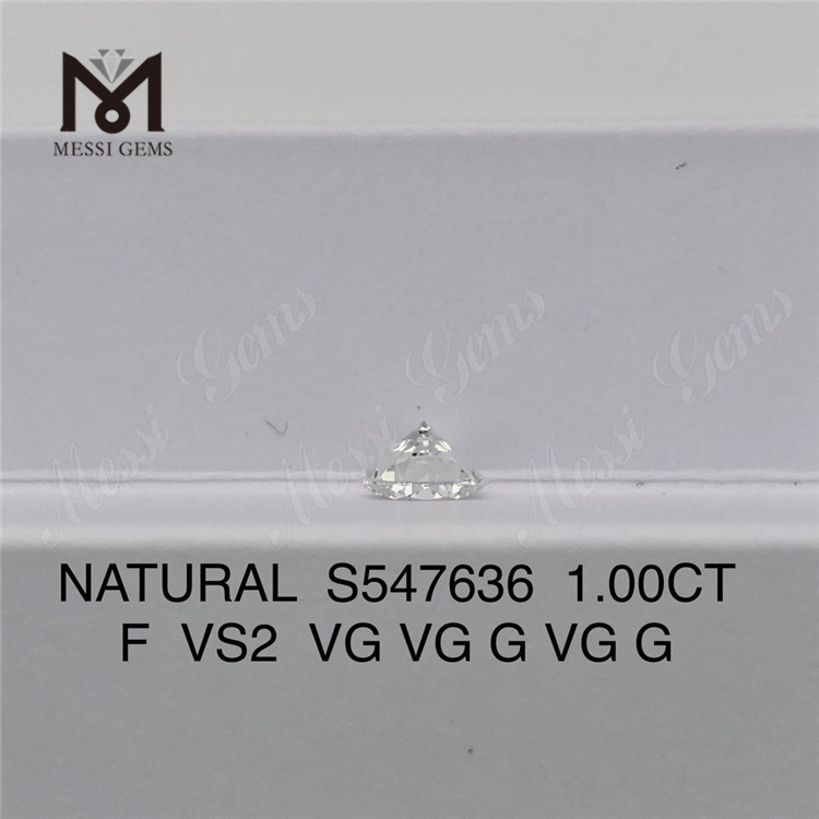1.00CT F VS2 Elegância de diamantes naturais autênticos no seu melhor S547636丨Messigems