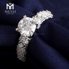 1 quilate de ouro branco 14K 18K mais recente anel de ouro moissanite de casamento feminino