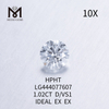 1,02 quilates D VS1 Redondo BRILHANTE IDEAL Grau de corte diamantes novos feitos pelo homem