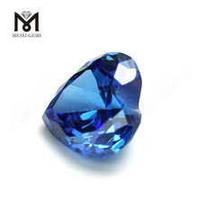 Alta qualidade formato de coração 9x9mm topázio azul cz zircônia cúbica preço pedra