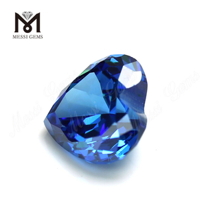 Alta qualidade formato de coração 9x9mm topázio azul cz zircônia cúbica preço pedra