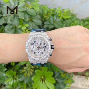 Relógio masculino Hip Hop Luxo Vvs Moissanite Dimaond Relógio Diamante