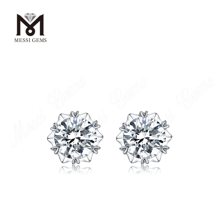 Joias Messi Gems Design Simples 1 quilate Moissanite Diamond Jóias