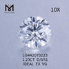 1,23 quilates D VS1 Redondo BRILLIANT IDEAL Diamante cultivado em laboratório IGI