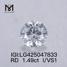 1,49 quilates I/VS1 3VG Redondo 1,5 quilates diamante criado em laboratório