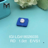1.0CT E/VS1 Redondo EX VG Diamante desenvolvido em laboratório Diamante de laboratório avulso Preço de venda no atacado