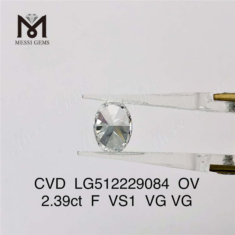2,39ct F diamante de laboratório solto barato oval cvd diamante de laboratório solto venda