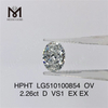 Diamante cultivado em laboratório hpht 2,26 CT F ov preço de atacado de diamante de laboratório