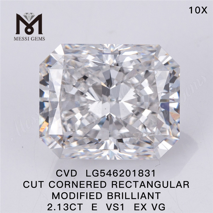 2.13CT E VS diamantes soltos atacado EX VG RETANGULAR cvd diamantes para venda