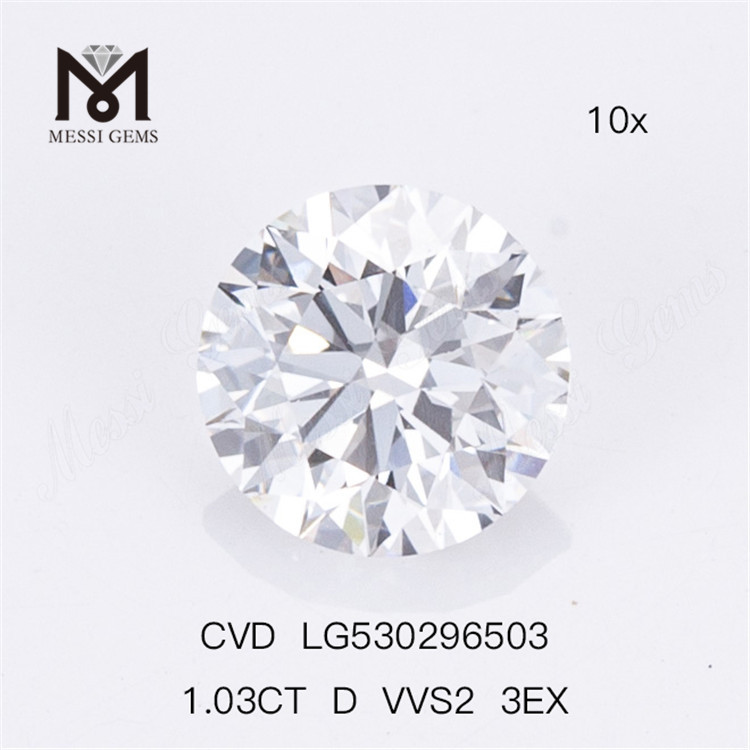 1,03CT D VVS Melhor Diamante de Laboratório Solto 3EX Diamantes CVD 