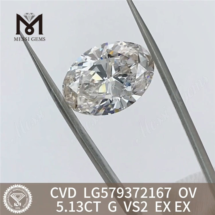 5.13CT OV forma G VS2 EX EX diamantes de laboratório online CVD LG579372167 