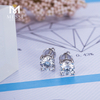 1,01 ct ouro branco 18k D VS2 redondo corte brilhante brincos de diamante cultivados em laboratório para mulheres
