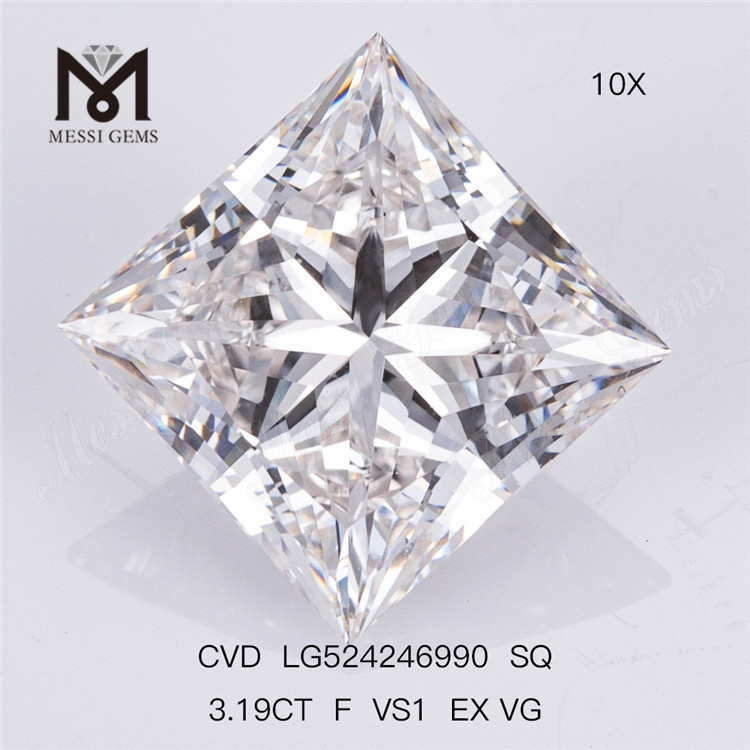 Preço de atacado de diamante CVD 3,19CT SQ F VS1