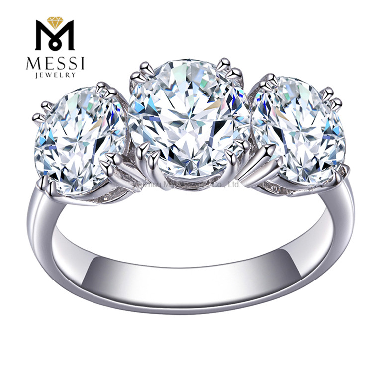 anel de casamento de diamante de ouro branco 18k anel de diamante de noivado personalizado