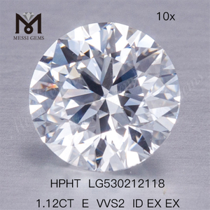 1,12 ct E VVS2 ID EX EX Diamante Sintético Redondo EX Pedra Preciosa Solta