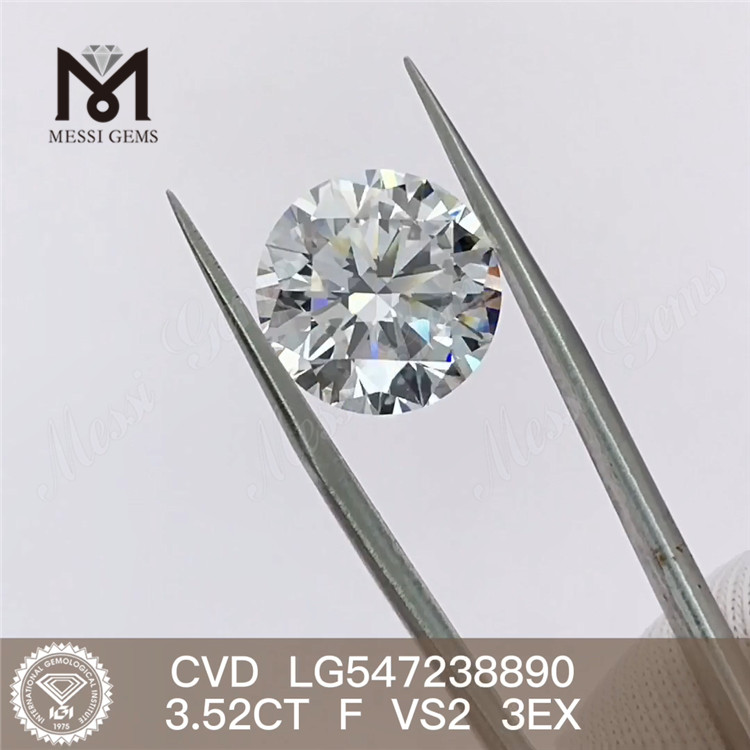 3,52ct F cor VS2 3EX diamantes sintéticos preço RD CVD diamante