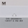 1,051ct G VS2 3EX redondo diamante sintético 3EX diamante