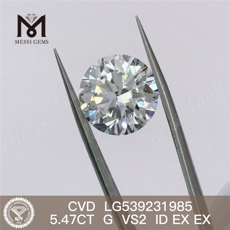 5.47CT G vs2 redondo melhor diamante de laboratório solto cvd 5ct rd diamante de laboratório solto atacado
