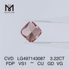 3,22CT FANTÁSTICO DEEP ROSA VS1 CU GD VG CVD diamante cultivado em laboratório LG497143087