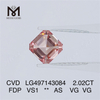 2,02 ct rosa profundo extravagante VS1 AS VG VG diamante de laboratório CVD LG497143084