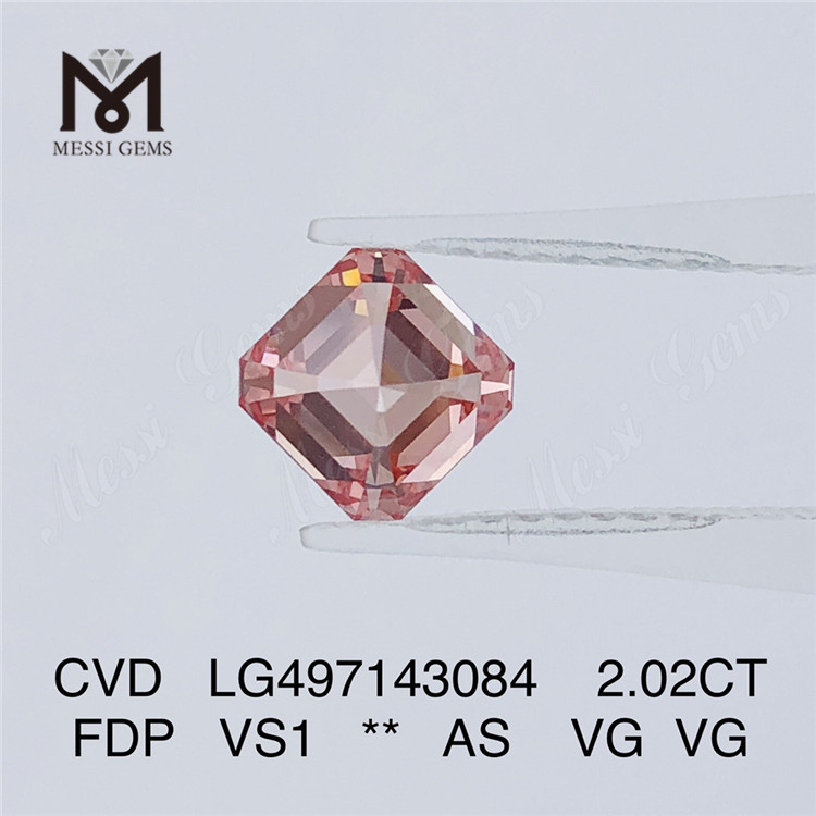 2,02 ct rosa profundo extravagante VS1 AS VG VG diamante de laboratório CVD LG497143084