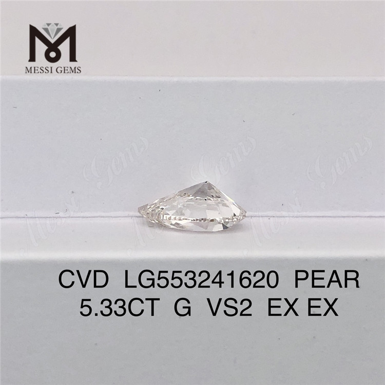 Diamante CVD 5.33CT G VS2 EX EX diamante cultivado em laboratório de boa qualidade à venda