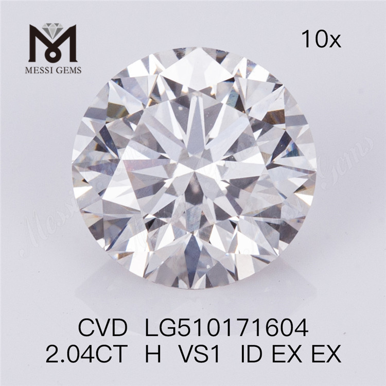 Diamante Sintético 2,04CT Corte Redondo H VS1 Diamante Cvd Atacado