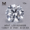 Diamante RD D VVS1 1.03Ct cultivado em laboratório HPHT Diamantes sintéticos soltos