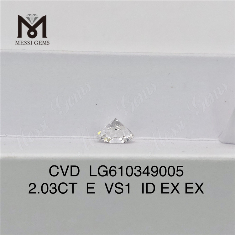 2.03CT E VS1 ID CVD Diamantes cultivados em laboratório de alta qualidade para venda丨Messigems LG610349005 