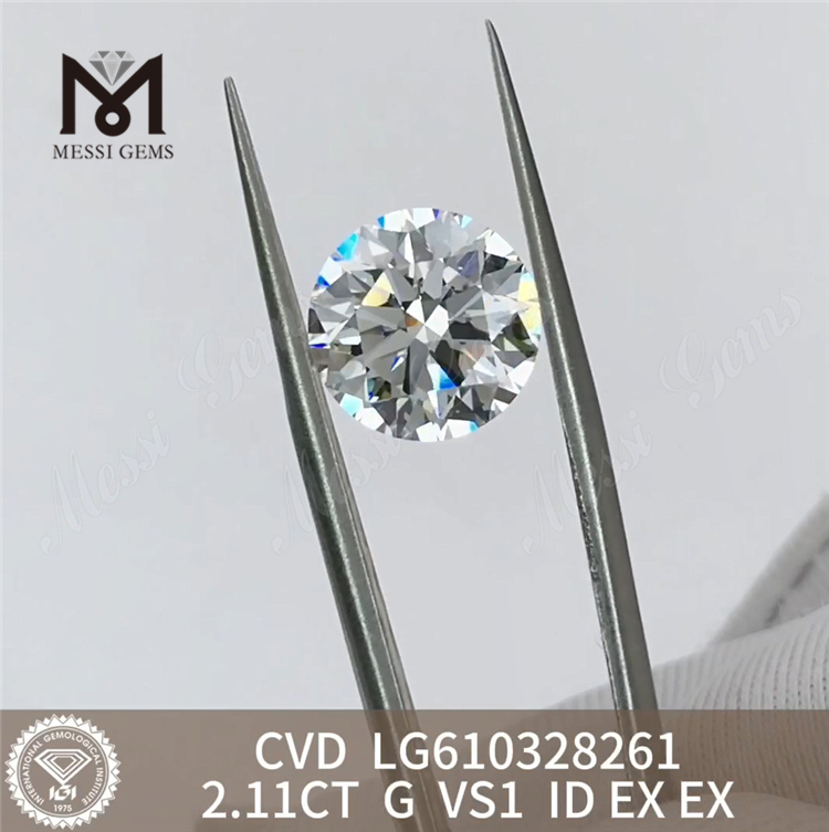 2.11CT G VS1 ID CVD diamantes de laboratório de melhor qualidade丨Messigems LG610328261
